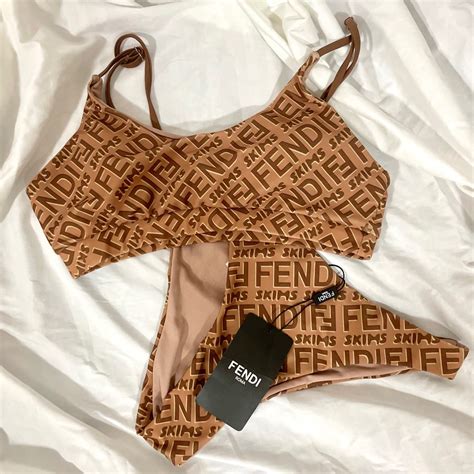 fendi x skims bikini|skims x fendi bodysuit.